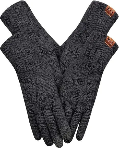 REACH STAR Winter Gloves for Women, Upgraded Touchscreen Elastic Thermal Knit